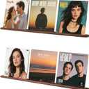 Set of 2 Full Length Vinyl Shelves for 3 Records Each Shelf (39.6 Inch Length) with Groove - Vinyl Record Storage, 2 Pack