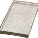 47th & Main Recycled Glass Appetizer Tray Serving Board, 12" L x 7" W x 1" H, Clear/Textured