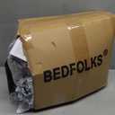 Bedfolks Waterproof Dog Crate Bed With Removable Washable Cover, Plush Faux Fur Pad for Large Dogs, Fluffy Kennel Bed 35"x23", Dark Grey