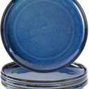 Ceramic dinner plates set of 4, Large Dinnerware Plates & Salad plates for party and wedding, Microwave safe porcelain plates set, 10 Inch (Royal Blue)