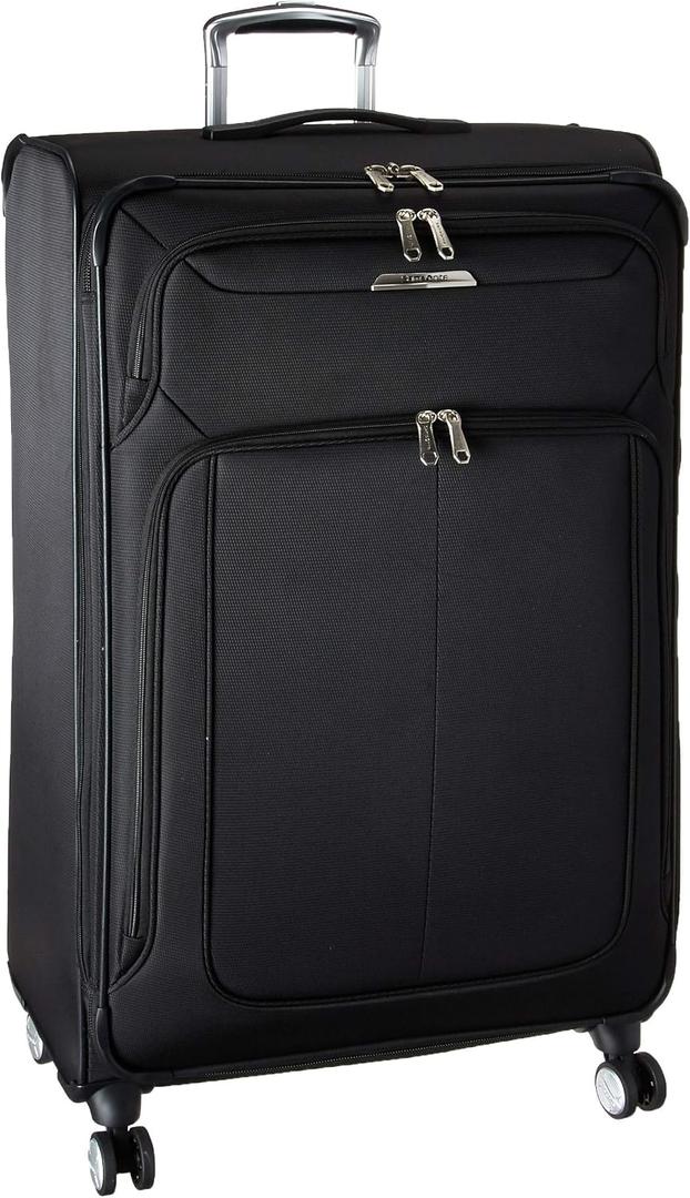 Samsonite Solyte DLX Softside Expandable Luggage with Spinner Wheels, Midnight Black, Checked-Large 29-Inch