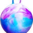Hopper Balls for Kids 6-10, 20 Inches Bouncy Ball with Handle, 20" Inflatable Bouncing Hopper, 50cm Bouncing Toys, Outdoor Hopping Toys for Girls Boys Gifts (Purple)