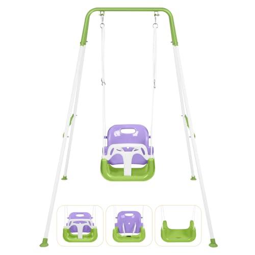 3-in-1 Toddler Swing, Foldable Indoor & Outdoor Baby Swing