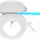 Bidet Toilet Seat Round Non-Electric Dual Nozzle Self-Cleaning Bidet Seat for Personal Hygiene, Adjustable Water Spray, Soft Close PP Material, Easy to Install for Home Bathroom