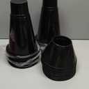 12 Pack Plastic Flower Bucket 11.8 Inch Tall Vase Bucket Cone Vase with Base for Cut Flower Multipurpose Buckets for Flower Bouquet Holder Centerpieces Decorations for Home Wedding (Black)