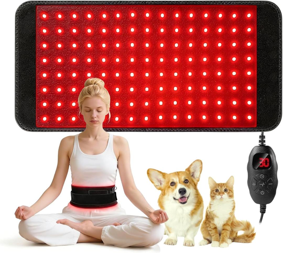 Belt Blanket for for Body 660nm/850nm with 360 LEDs 3-in-1 Chips, Wearable Wrap, Timer Remote Hands-Free Portable Home Use for Back Shoulder Waist Neck Knees