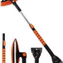 41" Extendable Ice Scrapers for Car Windshield 2-in-1 Snow Brush for Car Snow Scraper for Car Snow Scraper and Drush with Ergonomic Foam Grip for Cars, Trucks, SUVs with 360 Pivoting Brush Head