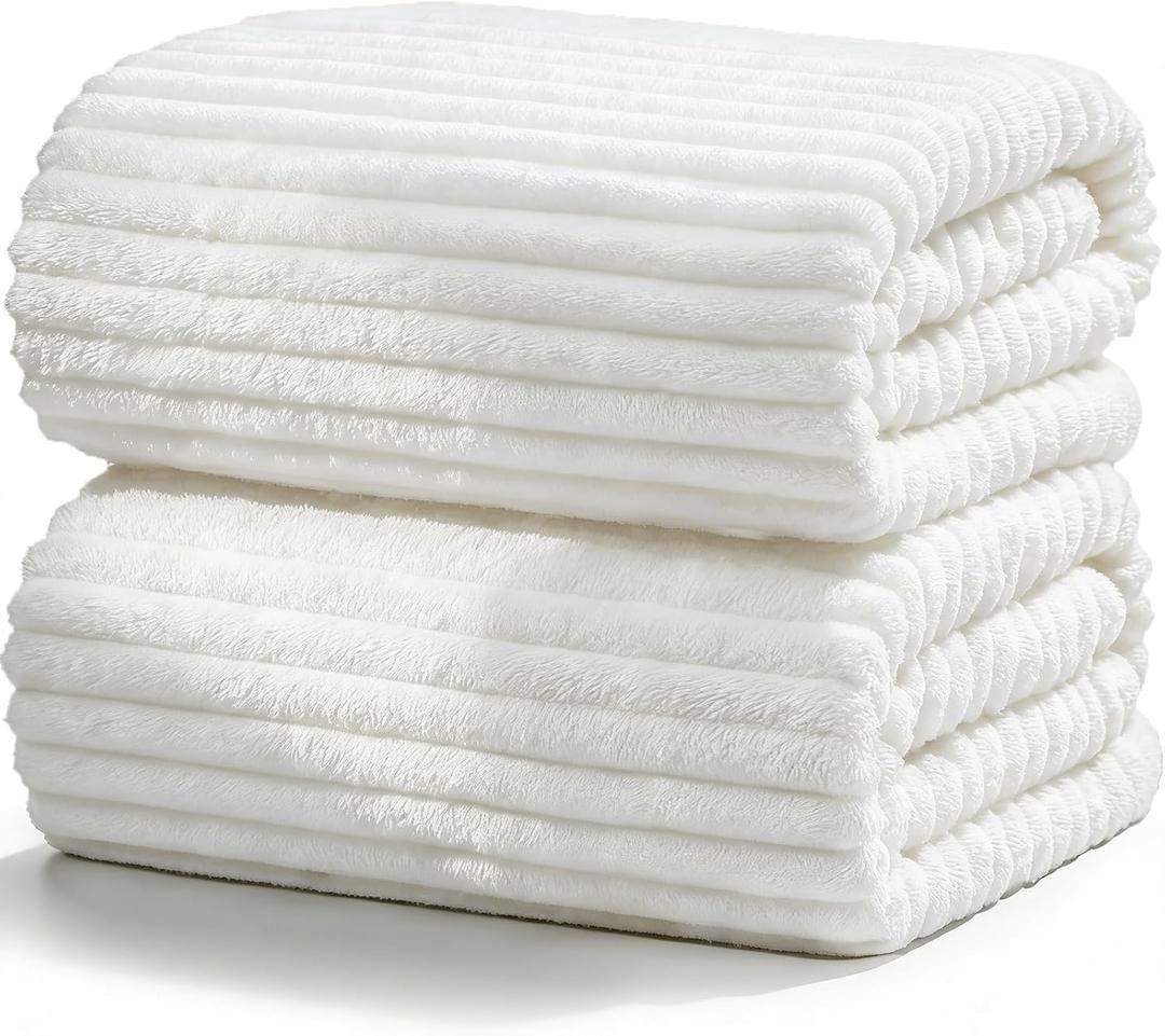 Extra Large Bath Towels (80"x40"),Oversized Bath Towels for Adults Luxury Bath Towels Super Soft Highly Absorbent Microfibers Quick Dry Bath Sheets Large for Bathroom (White, 2Piece)