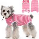 Coppthinktu Recovery Suit for Dogs Female Dog Onesie After Surgery Spay, Soft Surgical Pajamas Post-Op Bodysuits for Small Medium Puppy, Abdominal Wounds Prevent Licking Cone E-Collar Alternative