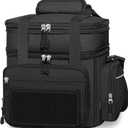 Lunch Box Cooler Bag - Versatile Insulated Lunchbox for Men Women - XLarge Lunch Pail for Adults Work Shifts Outdoor Trips Black 22L