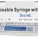 3ml Syringe with Luer Lock Tip, Disposable, Individually Sealed, TKMD, Box of 100, (No Needles Included)