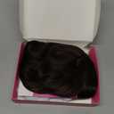 LEEONS Short Wavy Hair Topper 11inch, 6.5x6.5 Base Lightweight Synthetic Hairpiece, Natural-Looking for Women to Add Volume & Cover Thin Hair (H2/426#-Dark Brown with Brown Highlights)
