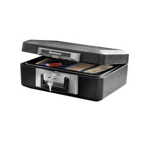 SentrySafe Fireproof Safe Box with Key Lock, Chest Safe with Carrying Handle to Secure Money, Jewelry, Documents, 0.25 Cubic Feet, 6.3 x 15.3 x 12.1 Inches, 1160