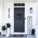 3 x 8 Inch House Numbers for Outside Modern | Large Floating Black House Numbers | Address Numbers/Door Garage Gate |911 Visibility Signage (6)