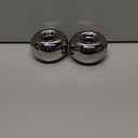 Silver Modern Doughnut Shaped Candlestick Holder, Small Decorative Taper Candle Holder for Bathtub Bedroom Livingroom2 Pack