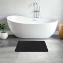 THMINS Large Stone Bath Mat, 24''x16'' Non-Slip Diatomaceous Earth Stone Bath Mat, Super Absorbent Quick Drying for Bathroom, Easy to Clean, 23.6" x 15.4"