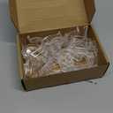 Chunful 24 Packs Clear Church Pew Clips for Weddings Heavy Duty Plastic Pew Hooks Decorations Church Bench Bow Holders for Aisle Chairs Railing Bow Garland Decor