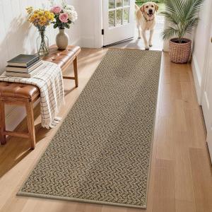 COSY HOMEER Hallway Runner Rug 2'x8' Non Slip Washable Entryway Runner Rugs Absorbent Stain Resistant Carpet Rug Runners for Hallways,Entrance and Laundry Room,Taupe