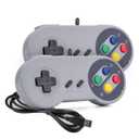 Rii Game Controller, Retro USB Controller for PC Gaming, Super Classic Wired Game Emulator Controller for PC, Raspberry Pi, Windows, Mac, Liunx, Android (Grey, 2 Pack)