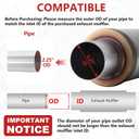 LCGP 2.25" Exhaust Mufflers, 2.25'' Inlet & Outlet Universal Muffler, 20'' Overall Length Stainless Steel Resonator Straight Through Design Exhaust Tip(2.25" Intet 2.25" Outlet, 2 Pack)