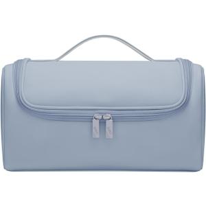 BUBM Travel Case Compatible with Dyson Airwrap Complete Styler and Attachments, Portable Storage Bag with Metal Hanging Hook for Airwrap All Models, Long Barrel, Hair Curler Accessories (Blue)