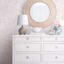 Peel and Stick Wallpaper Boho Pink and White Floral Wallpaper for Bedroom Bathroom Removable Self-adhsive Contact Paper for Cabinets Nursery Shelf Liner 17.3" x 394"