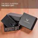 Slim Wallet for Men - Leather, RFID Credit Card Holder - Stylish Mens Wallet for Everyday Use, Handcrafted, Small Yet Practical - Carteras para Hombres - ID Card Holder. (Carbon)