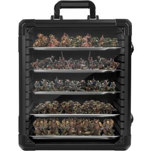 Miniatures Storage Case Miniatures Transport Case Aluminum Alloy Frame with Lock (Medium Size)