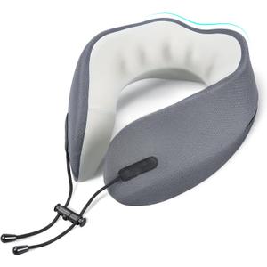 Cozyhealth Travel Neck Pillow for While Sleeping on Airplane, Memory Foam Comfort Travel Pillow, Gently Neck Head Support Sleeping Rest, Airplane Car and Home Use (Large)