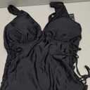 Blooming Jelly Women Sexy Mesh Swimsuit Tummy Control Bathing Suit Slimming One Piece Swimwear Bikini with Side Straps XL