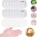 Happizza 25pcs Acrylic Clear Button Pins, 2.76 Inch Custom Pin Badges, DIY Blank Buttons Pins, Round Photo Buttons Personalized Button Making kit for Craft