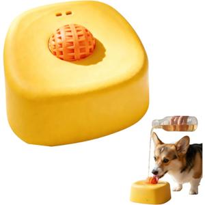 Interactive Slow Feeder Dog Lick Bowls for Liquid Treat Entertained Ball-in Bone Broth Dog Lick Bowl, 3/4 Cup Yogurt Pup for Large Medium Small Breeds Dietary