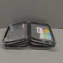 4Pcs Clear Hard Shell Zipper Case, BIiss Plastic Bins for Organizing, Clear Zipper Pouches Makeup Case & Lidded Storage Bins Organizer for Storage Cosmetics, Puzzles, 8.7 x 6.3 x 2.4 Inch