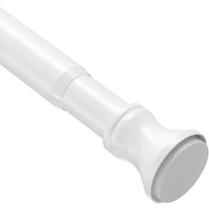 Amazer Spring Tension Shower Curtain Rod, 54-90 Inches Rust-Resistance Tension Curtain Rod Bathroom Rod, Adjustable Shower Curtain Rod No Drill, White