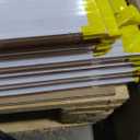 Metal Roofing sheets Corrugated, white 37 x 97 inch, square brown parts 50x96 inch