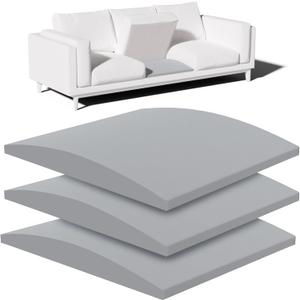 Couch Cushion Support, Sofa Cushion Support for Sagging Couch Seat, 20x20x3.15in, Couch Replacement Insert, High Density Foam Furniture Seat Sagging Repair, Trapezoid 40D, Grey Set of 3