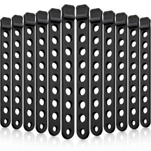 12 Pieces Rubber Bike Rack Straps, Bicycle Wheel Strap Replacement, Bike Cradle Carrier Wheel Stabilizer Strap with Holes for Outdoor Activities Car Rack, Cradle Tie Down