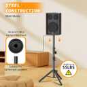 Small Speaker Stands 2 Pack, 24-50 Inch Height Adjustable Speaker Tripod Stand Pair, Lightweight 35mm Compatible Insert, Support 55 LB with 2 Storage Bags