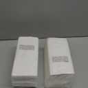 100 Pack Disposable Linen Feel Guest Towels Disposable Bathroom Napkins Cloth-Like Hand Tissue Paper for Bathroom Party Powder Room Hotel Fancy Restaurant (White)