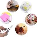 6PCS Folding Scissors, Portable Stainless Steel Travel Scissors, Glasses-Shaped Mini Shear with 3 Colors for Home Office Friends Families (Rose Gold, Gold, Silver)