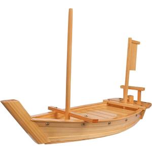 Wooden Sushi Boat Serving Tray, 31.5 inch Sushi Plate for Restaurant Plates Commercial, Extra Large Sushi Tray Serving Boat Plate for Restaurantware or Home