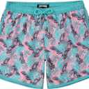 Mens Swim Trunks 5 Inch Quick Dry Bathing Suit with Pockets Beach Board Shorts Mesh Lining (XXL)