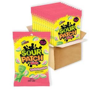 SOUR PATCH KIDS Watermelon Soft & Chewy Candy, Bulk Candy, 12 - 8 oz Bags, BBD: JULY 15, 2025