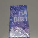 Avezano 3 pcs Winter Snowflake Tablecloths Plastic 108 x 54 inch Winter Wonderland Party Decorations for Kids Girls Blue and Purple Christmas Birthday Table Cover Disposable