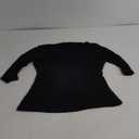 Women's 3/4 Sleeve Tops Square Neck Soft Stretch Slim Fit Tee Shirts (Large, Black)