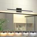 VOLISUN Modern Bathroom Vanity Light 31.5 inch, Rotatable, 18W Dimmable 5CCT Led Bathroom Light Fixture Over Mirror, Black Bar Vanity Light for Bathroom Mirror Cabinets-ETL Certificated