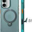 TORRAS Ostand Q3 Air for iPhone 17 Case with 360 Magnetic Stand, Fit for MagSafe, Mil-Grade Drop Tested, Camera Control Button, Shockproof Phone Case for iPhone 17 6.3'', Glacier Sprint