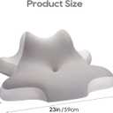 Reading Pillow for Lying, Leaning and Prone, Contour Memory Foam Pillow, Ergonomic Cervical Pillow for Neck and Shoulder Pain Relief, Bed Wedge Pillow Grey