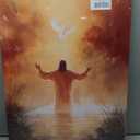 MIVASIJO Jesus and Dove Inspiring Wall Art Christian Jesus Art Bible Stories Wall Decor Watercolor Religious Painting Pictures for Church Living Room Bedroom Home Decoration, 24"L x 16"W
