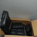 Tractor Seat, Forklift Seat with Safety Belt and Armrest, lawn mower seat Adjustable Backrest and Slide Rail Waterproof (Simple and Comfortable)